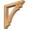 Ekena Millwork Merced Slat Rough Sawn Bracket w/ Offset Brace, Western Red Cedar, 6"W x 36"D x 36"H BKT0604X36X36MRC06RWR - alternate 1